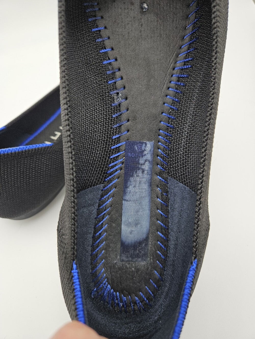Rothys the Point black pointed toe knit flats size 9.5 - Picture 11 of 11